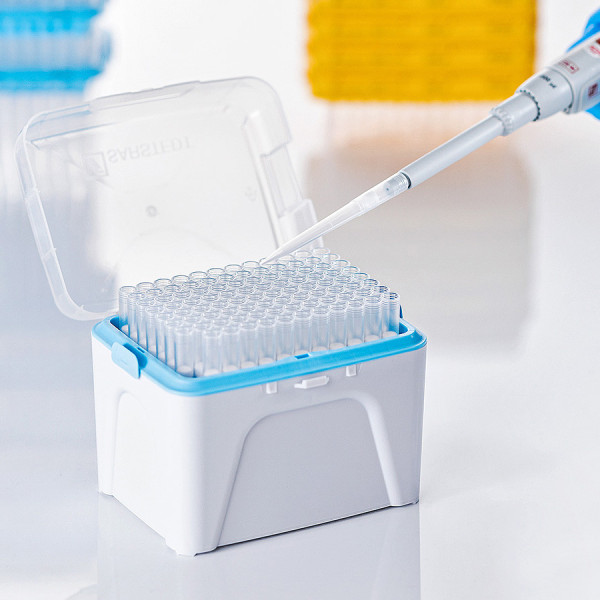 Pipette again and refill the box several times following the same process